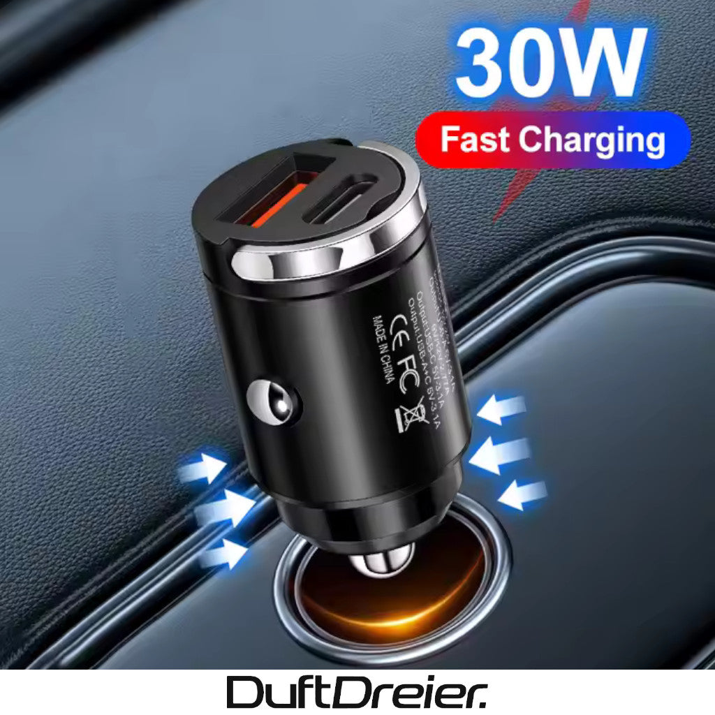 Car fast charger cigarette lighter USB/Type-C (30W)