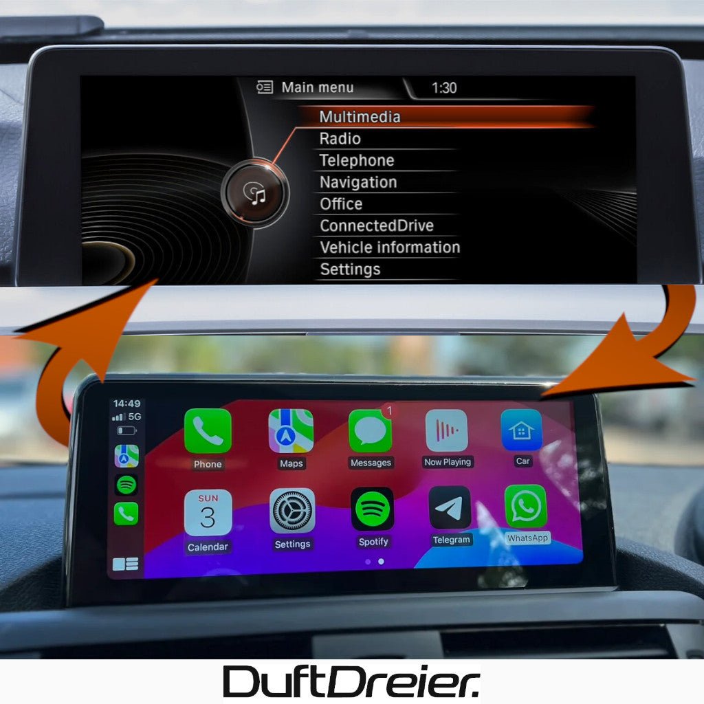 B - Ware Android Navi für Apple Carplay & Android Auto passend für BMW 3er F30 F31 4er F32 F33 F36 M3 F80 M4 F82 - DuftDreier