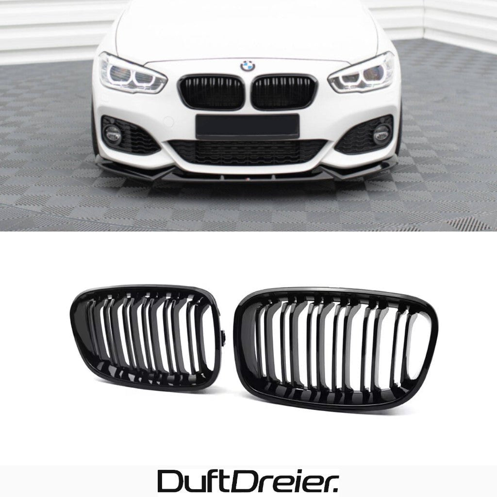 DOPPELSTEG KÜHLER-GRILL SPORT NIEREN SCHWARZ GLÄNZEND Für BMW 5er F10 F11