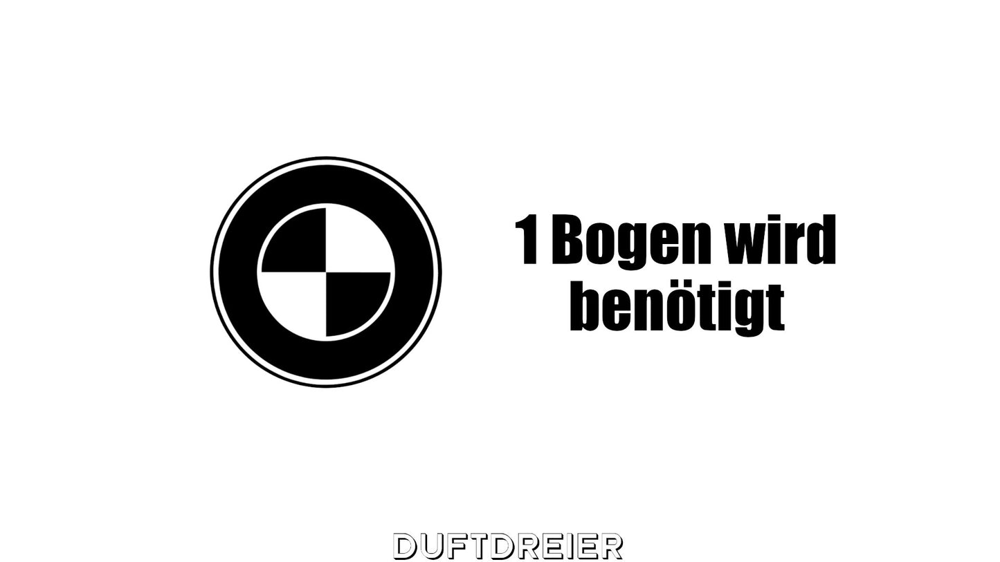 Emblem Ecken für Schwarze BMW Embleme