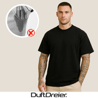 Hochwertiges Basic T-Shirt für Herren - Schwarz - Heavy Weight - Oversize - 305G