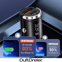 Auto Schnellladegerät Zigarettenanzünder USB/Typ - C (30W) - DuftDreier