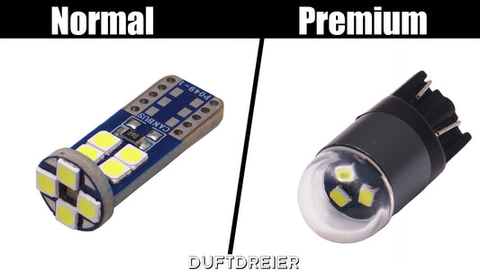 Vergleich günstige und hochwertige LED Innenraum-Leuchten
